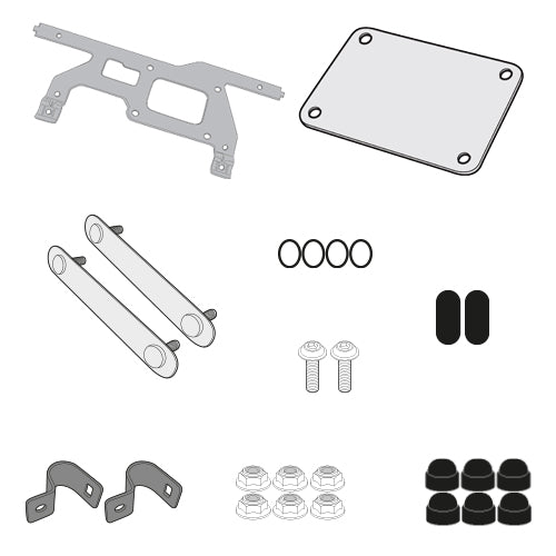 BMW R 1250 GS Adventure [GIVI] - Kit für die Montage des PLOS5108CAM Träger zu montieren mit der S250 und dem Träger