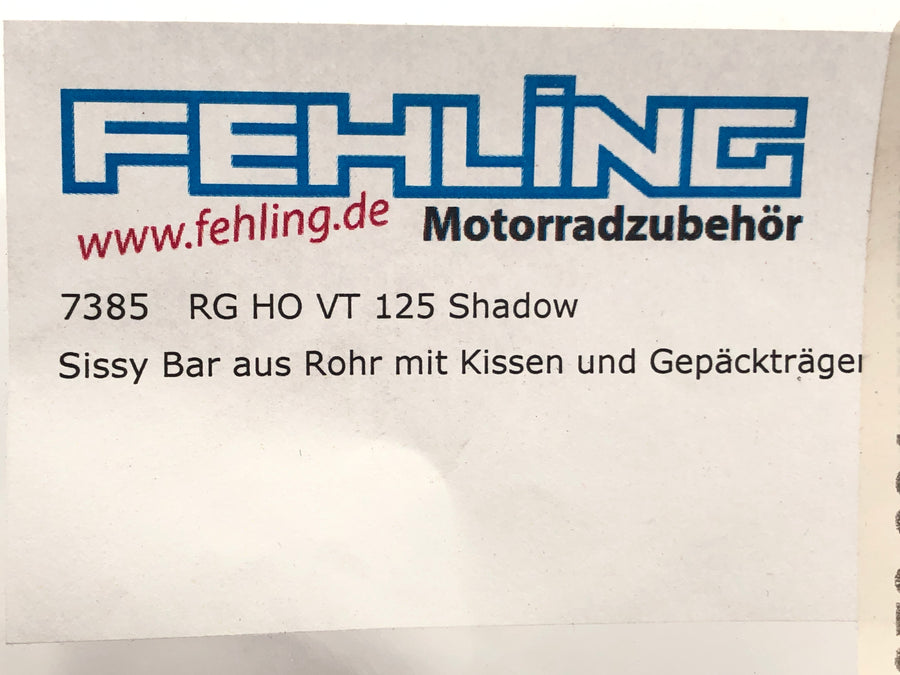 Honda VT 125 Shadow JC 29/31 [Stockware] - Sissybar s polštářem a zavazadly