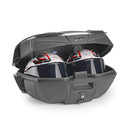 V49 AIR Monokey Topcase mit Wingflow System – schwarz, mit getöntem Reflektor, 49 Liter