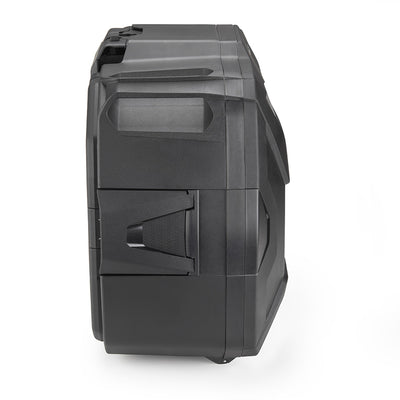 Monokey Koffer XSPACE schwarz, mit Cover aus Alu – Optik Textur, erweiterbar von 27 auf 36 Liter
