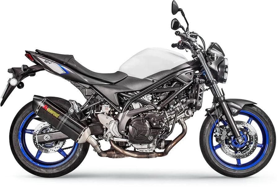 Suzuki SV 650 [Akrapovic] - Konečné tlumiče stříbra z uhlíkových vláken