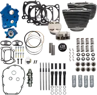 Harley-Davidson FXBB 1923 Softail Street Bob Solo 117 [2026] - 129" Power Package Motorleistungs-Kit – Oberfläche: Schwarz, Hervorgehobene Lamellen – Merkmal: Schwarze Stößelstangenrohre – Bild 6