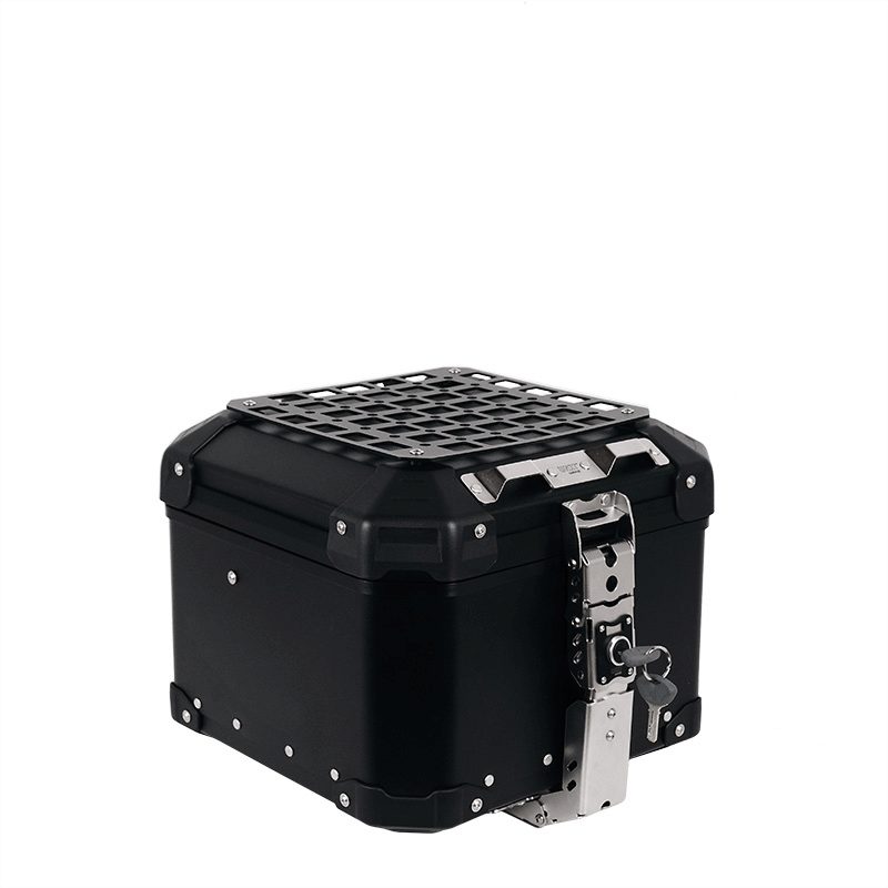 BMW R nineT 1200 Scrambler [2016-2023] - Atlas 44L Universal-Aluminium-Topcase + -Gepäckträger mit Soziusgriffen zur Befestigung der Topcaseplatte