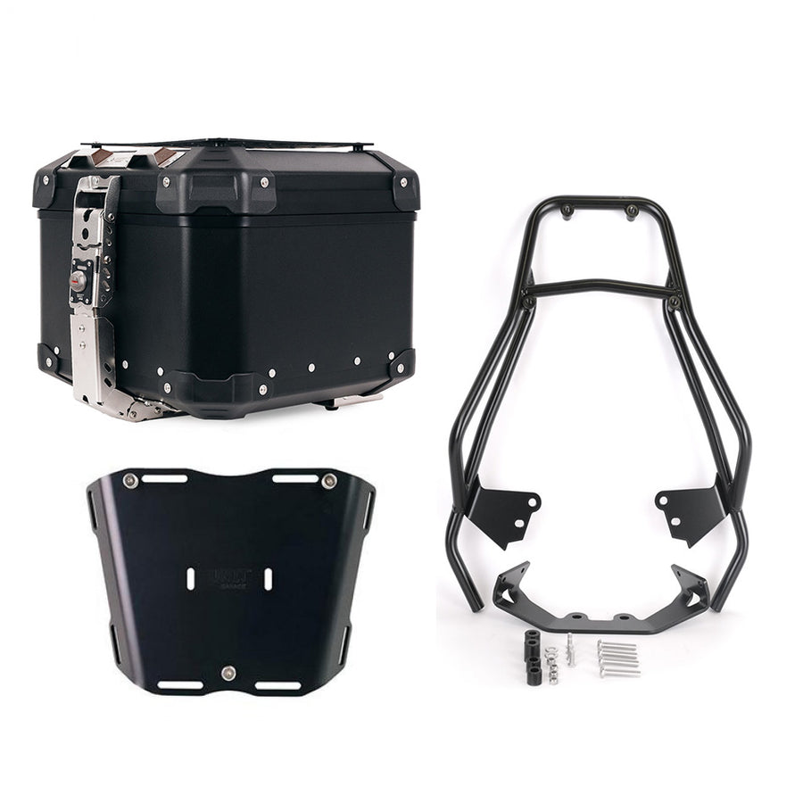 BMW F 450 GS [2026-] - Atlas 44L Universal-Aluminium-Topcase + Gepäckträger mit Soziusgriffen