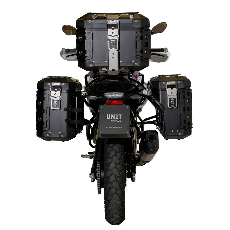 BMW F 450 GS [2026-] - Atlas 44L Universal-Aluminium-Topcase + Gepäckträger mit Soziusgriffen
