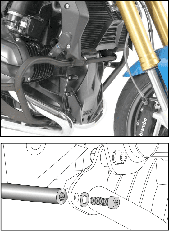 BMW R 1200 GS LC [2013-2018] -Tvrzení lišty