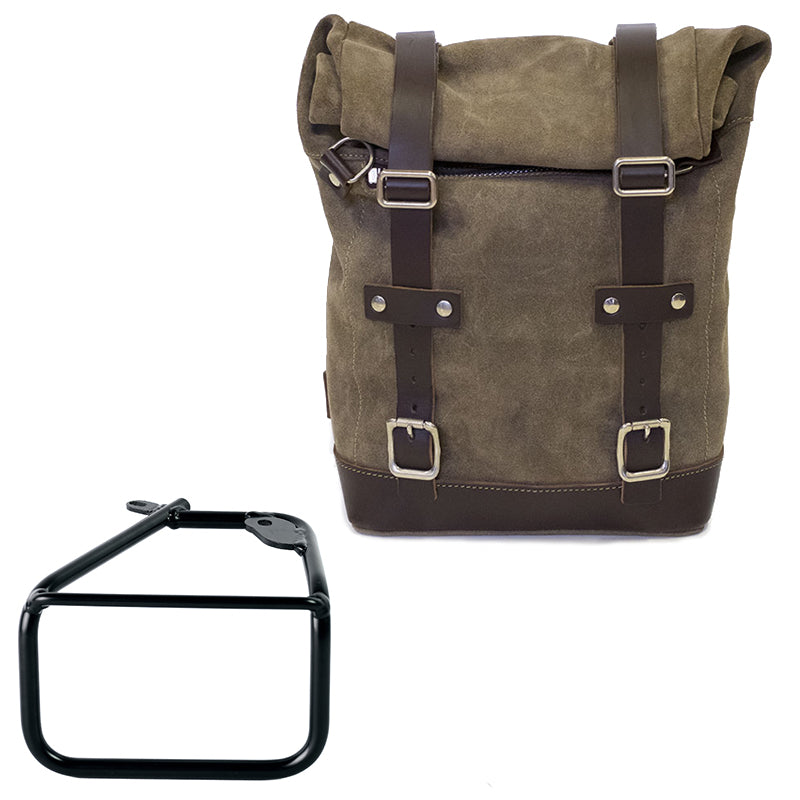 BMW R 12 nineT [2024-2026] - Seitentasche aus Spaltleder 10L-14L + rechter Rahmen