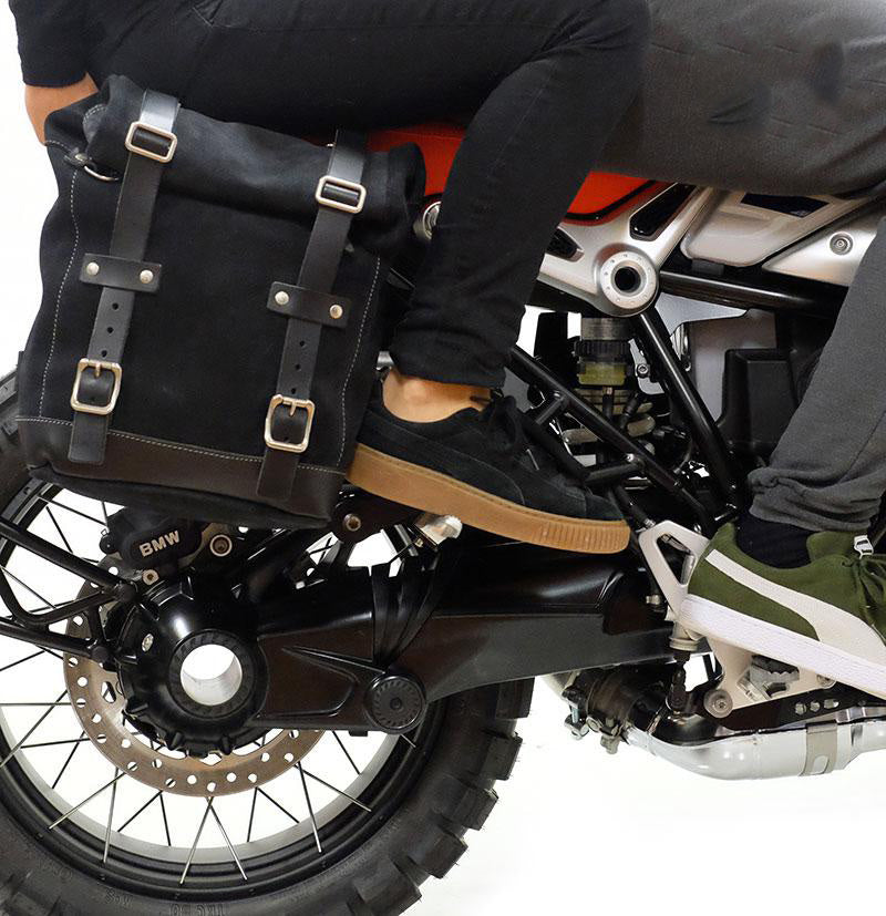 BMW R nineT 1200 Scrambler [2016-2023] - Scram Seitentasche in Canvas 22L-30L + Hilfsrahmen der -Serie