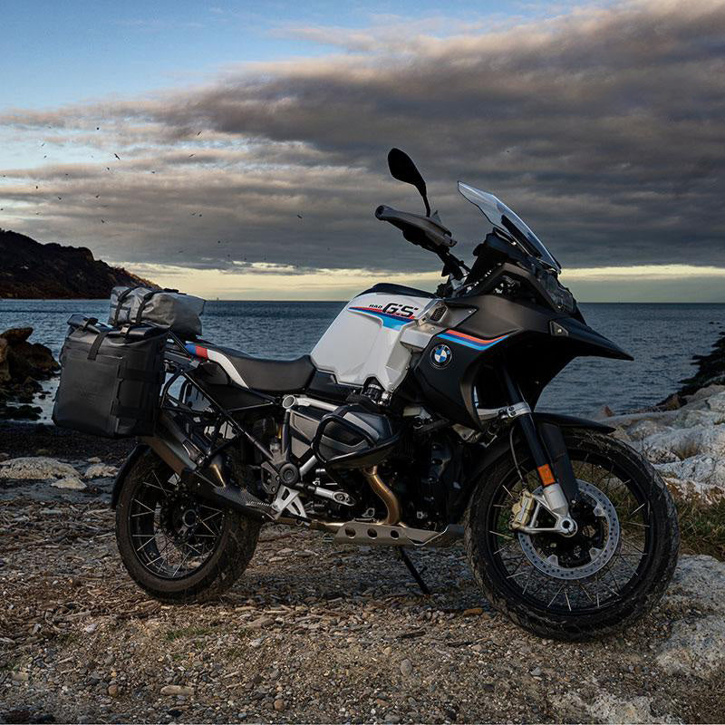BMW R nineT 1200 Scrambler [2016-2023] - Paar Aluminiumplatten mit vorderen Schnellkupplungen aus Hypalon und Schlössern