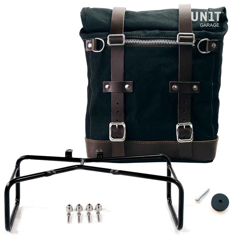 BMW R nineT 1200 Roadster [2014-2023] - Scram Seitentasche in Canvas 22L-30L + Double Hilfsrahmen