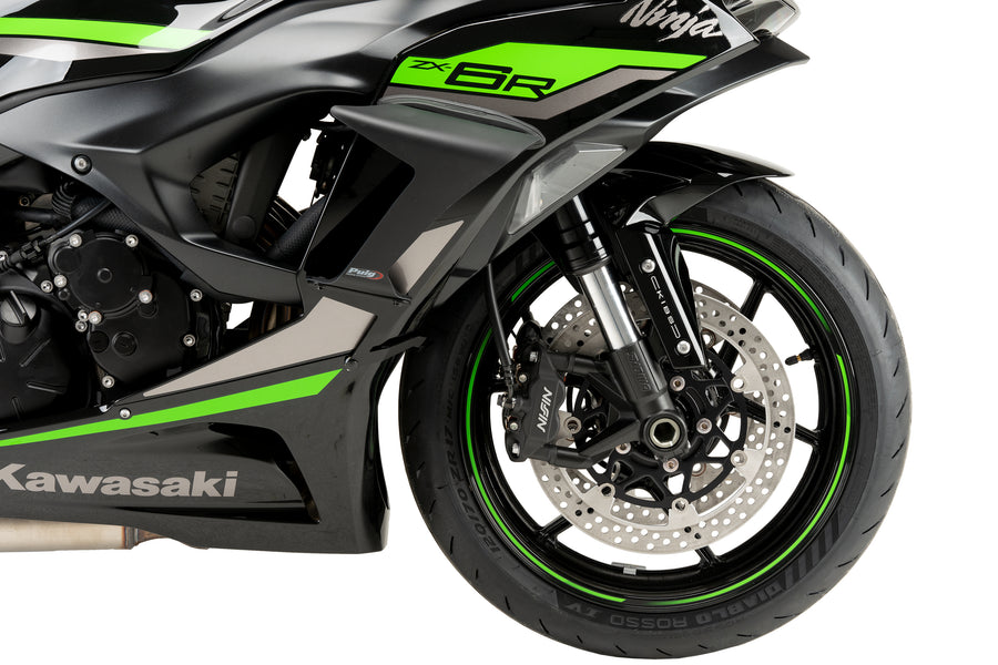 KAWASAKI ZX-6R NINJA [2025] – závodní boční spoiler – černý