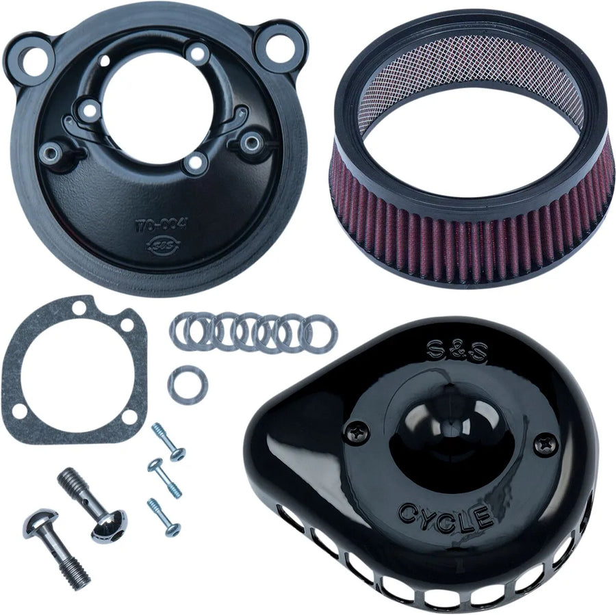 Harley-Davidson Xl 883 R Roadster [2009-2010, 2013] - Mini Teardrop Stealth Luftfilter-Kit – Oberfläche: Schwarz – Bild 1