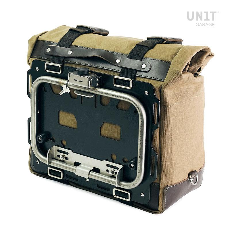 BMW F 900 GS Adventure [2024-] - Paar Cult-Seitentaschen Canvas 40 l – 50 l + Paar Aluminiumplatten + Alu-Kofferrahmen BMW F900GS ADV