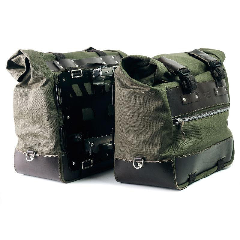 BMW R 1250 GS LC Rad [2019-2023] - Paar Cult-Seitentaschen aus Canvas 40L - 50L + Paar Aluminiumplatten
