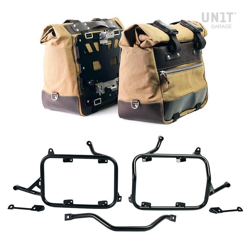 BMW R 1300 GS [2024–2026] - Paar Cult-Seitentaschen Canvas 40L - 50L + Paar Aluminiumplatten + Rahmen für Aluminiumtaschen
