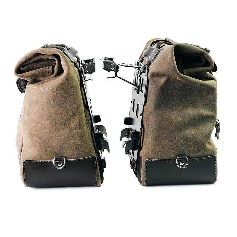 BMW F 900 GS [2023-] - Paar Cult-Seitentaschen aus Spaltleder 40L - 50L + Aluminiumplatte