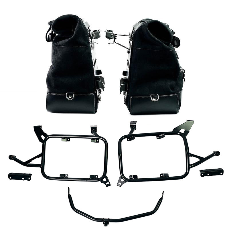 BMW F 850 GS Adventure [2019-2024] - Paar Cult-Seitentaschen Crust-Leder 40 l – 50 l + Alu-Platte + Alu-Kofferrahmen BMW F850GS + ADV