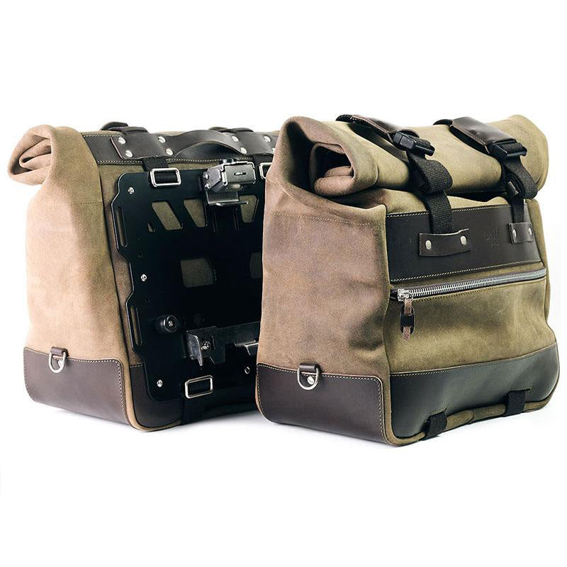 BMW F 450 GS [2026-] - Paar Cult-Seitentaschen aus Spaltleder 40L - 50L + Aluminiumplatte