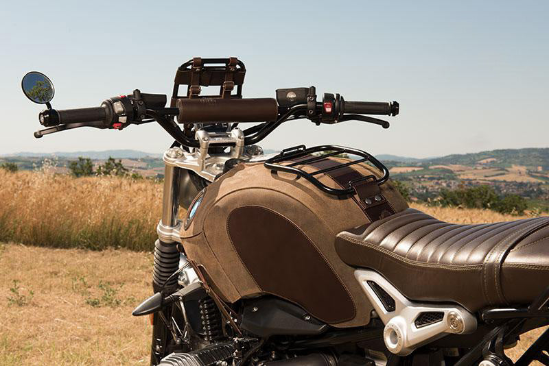 BMW R nineT 1200 Scrambler [2016-2023] - Tankabdeckung aus Leder mit Gepäckträger