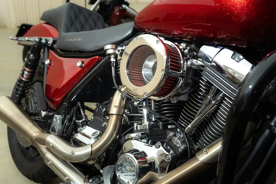 Harley-Davidson FLHCS 1923 Softail Heritage Classic 117 [2026] - Sada vzduchového filtru BA - Povrchová úprava: chrom, červená, čirá - Obrázek 2