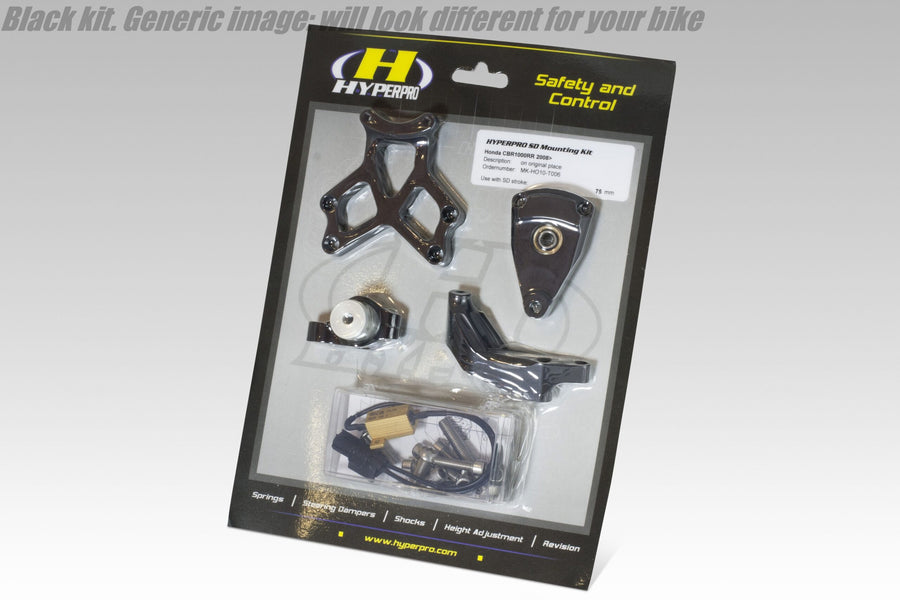 Ducati 748, 916 +4 [HYPERPRO] - Montážní sada tlumiče řízení, černá (MK-DU07-T001-B)