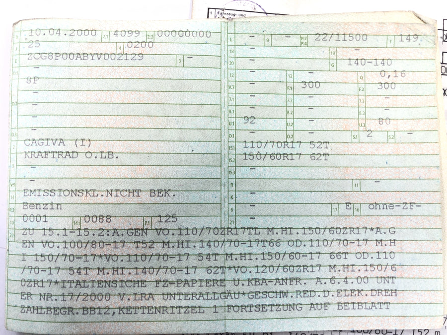 Cagiva Mito 125 Evo 8p [2000] - Frame 22kW - Stojící zlomený