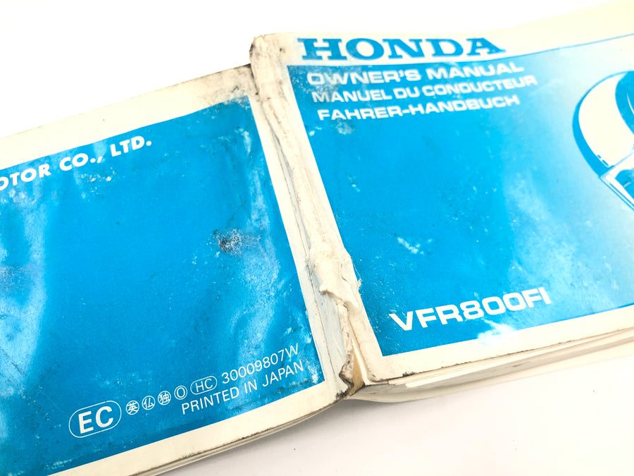 Honda VFR 800 FI RC46 [1999] - Manuál pro majitele Manuál pro řidiče Manuál pro majitele