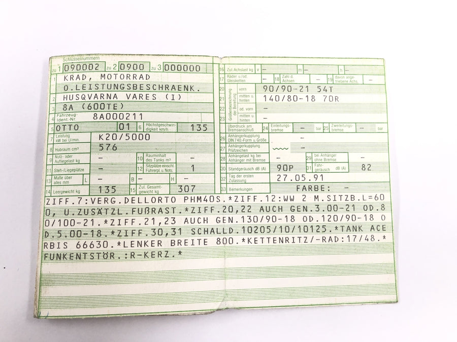 Husqvarna TE 610 8AE [1994] - rám s papírovými rámci podvozku