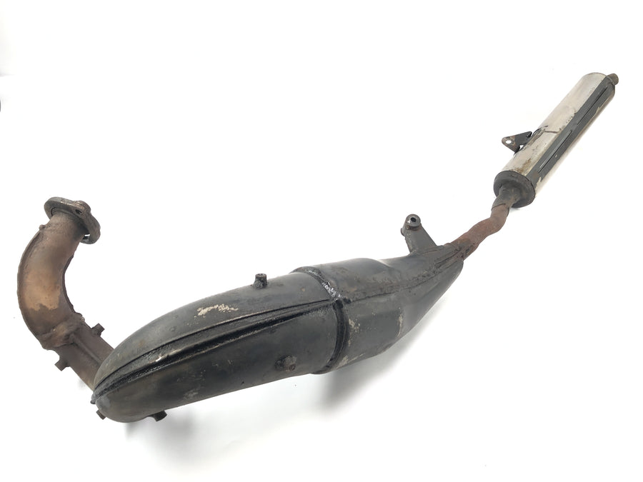 Honda NSR 125 JC22 [1998] - výfukový systém výfukového plynu Krümmer Silencer hned za sebou
