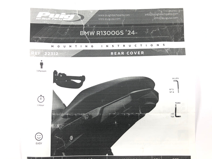 BMW R 1300 GS [2025] - Zadní kryt zadní kryt matně černý