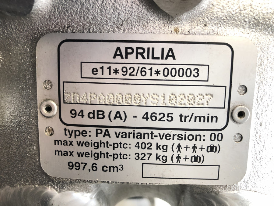 Aprilia SL 1000 Falco PA [2000] - rám s papíry