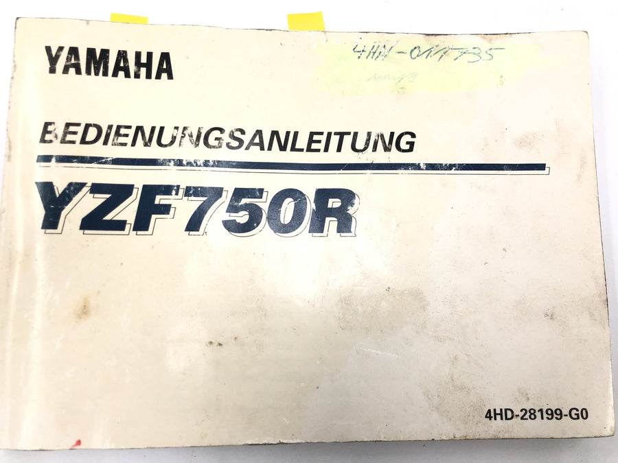 Yamaha YZF 750 R 4HN [1995] - Návod k obsluze návod k obsluze návod k obsluze
