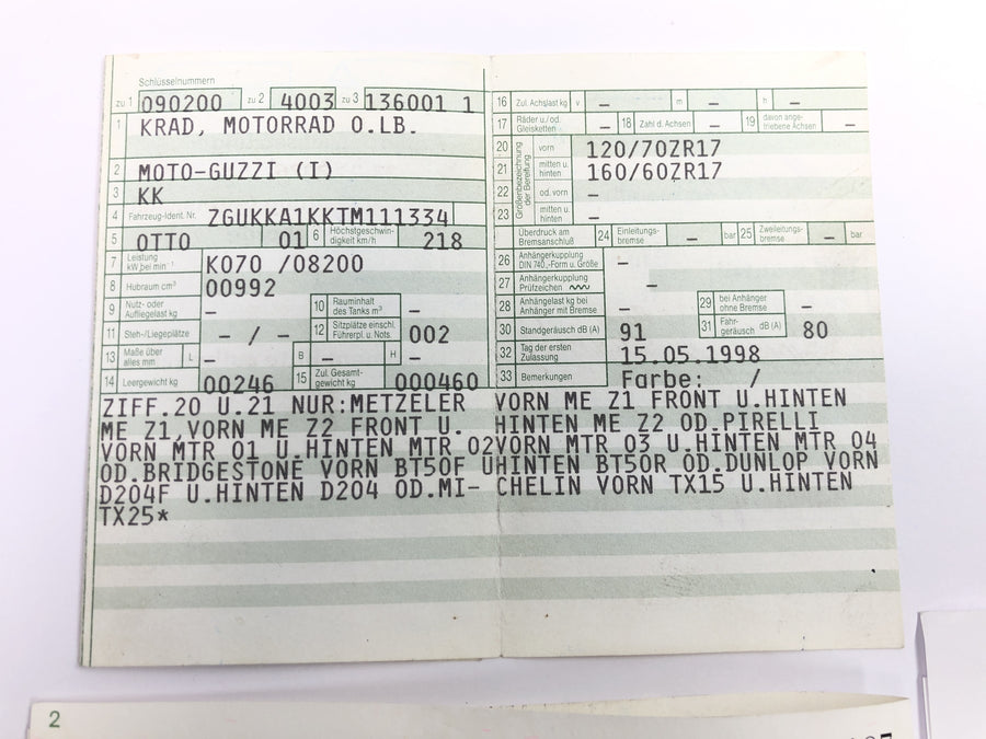 Moto Guzzi V10 Centauro [1998] - Rám s papírovým hlavním rámem