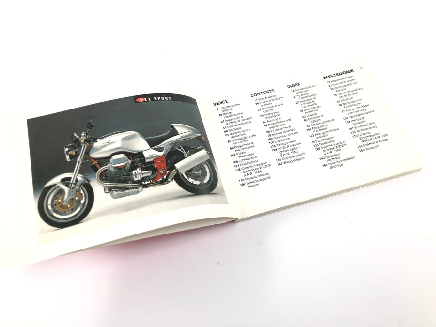 Moto Guzzi V11 Sport [1999] - Manuál Návod k obsluze Uživatelský manuál