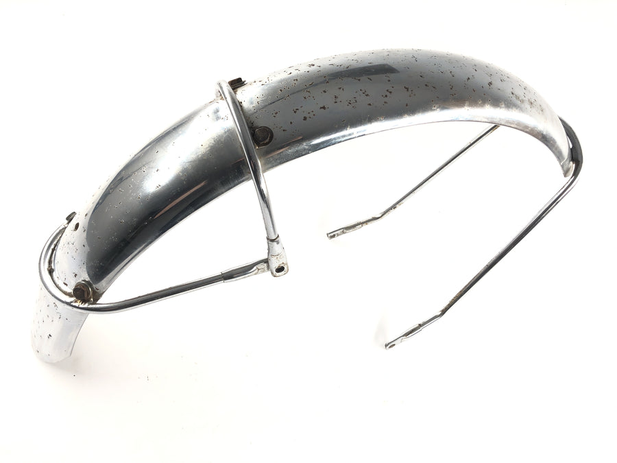 Triumph Bonneville T140V [1976] - Ochranný list vpředu s konzolami Fenders Frontfender