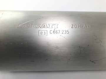 Ducati Monster M600 [1995] - tlumič výfukového tlumiče na pravé straně se známkami opotřebení - 0