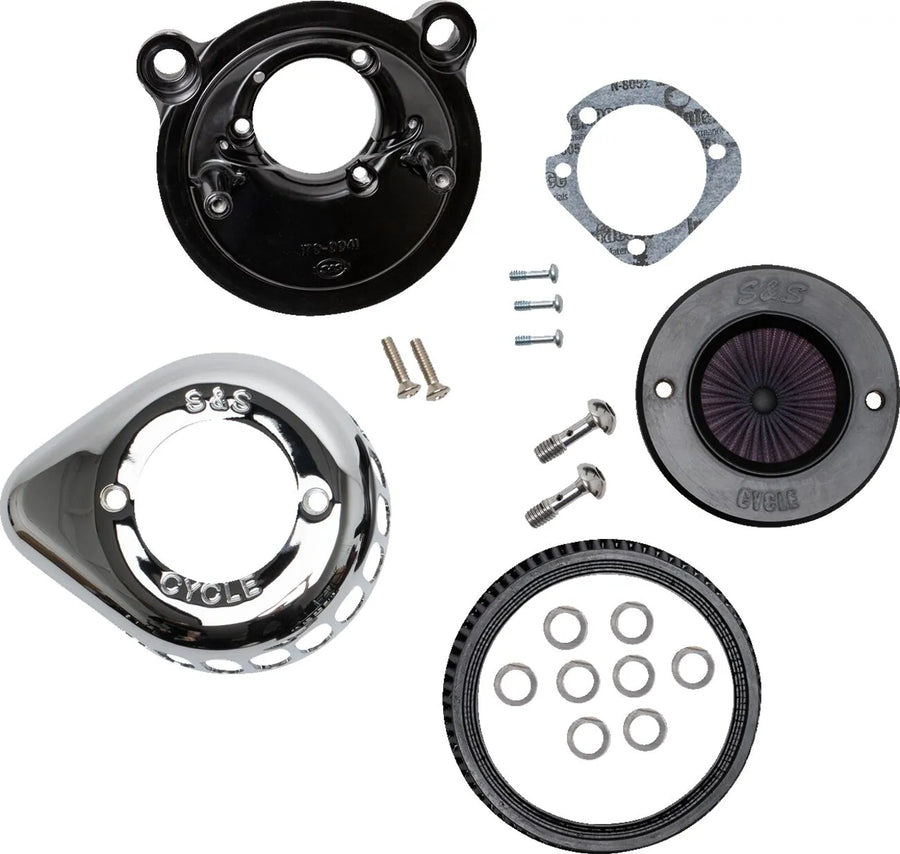 Harley-Davidson Xl 883 R Roadster [2009-2010, 2013] - Air Stinger Stealth Luftfiltersatz – Oberfläche: Silber – Bild 1