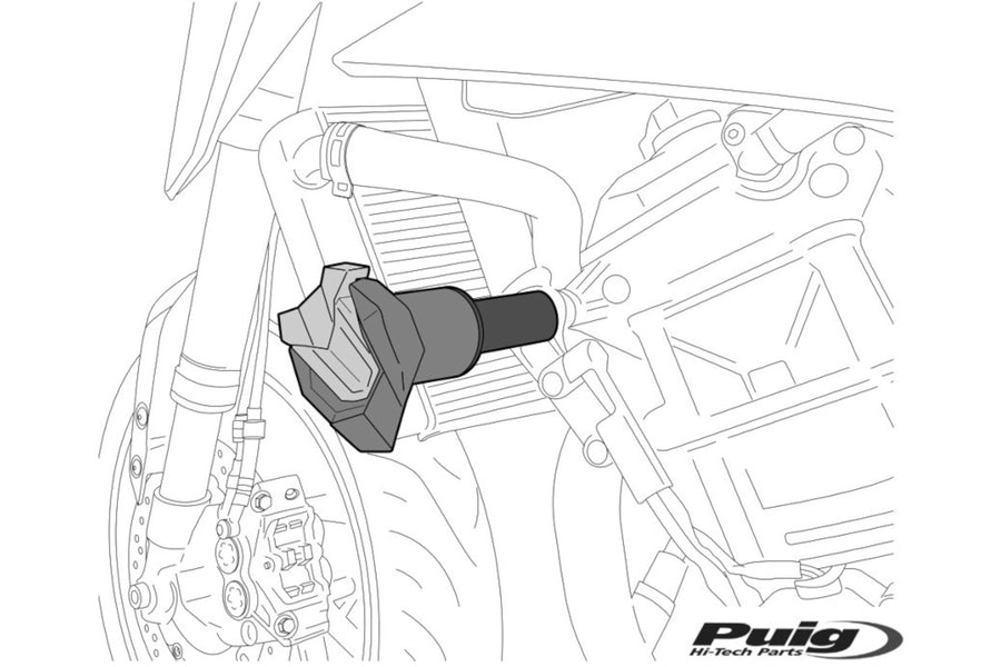 KAWASAKI NINJA 7 HYBRID [2025] – Crash Pad R19 – černá