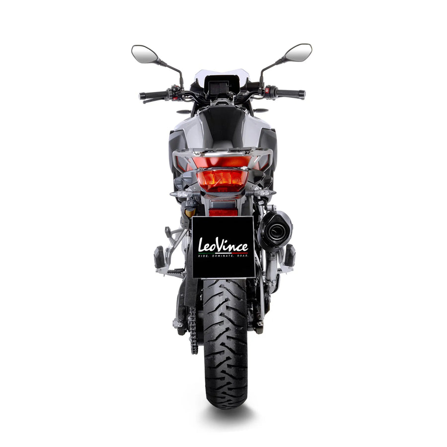 bmw f 750 gs [LEOVINCE] – Zadní tlumič Nero - nerez