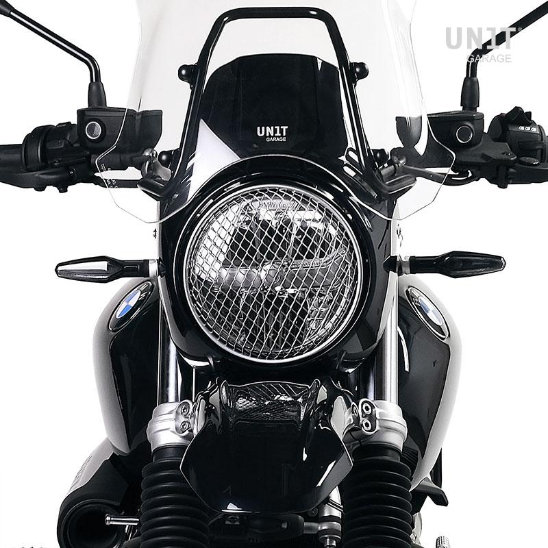 BMW R nineT 1200 Urban G/S (hoher Auspuff) [2017-2023] - Scheinwerferabdeckung Schutzgitter Grau