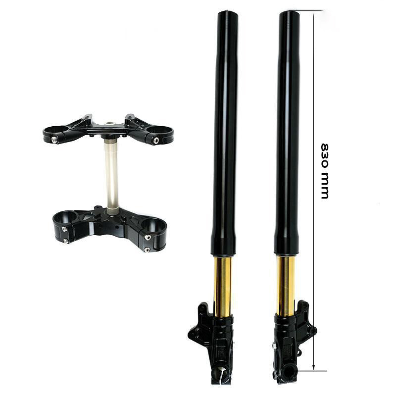 BMW R nineT 1200 Urban G/S (niedriger Auspuff) [2017-2023] - Öhlins USD High Fork Kit + Unit Garagenplatten und Füße (hohe Version)