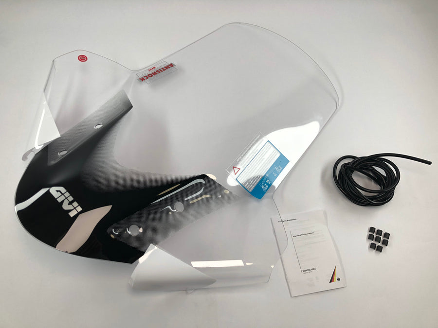Čelní sklo MBK Tryptik 125 (14-17) a Yamaha Tricity 125 155 (14-24) transparentní, výška 690 mm, 630 mm