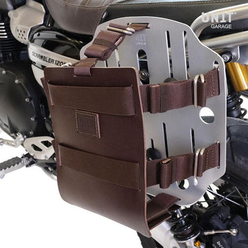 BMW R 850 GS / R 1100 GS / R 1150 GS Adventure [1994-2004] - Alu-Taschenhalter + verstellbarer Lederfront, Schnellkuppl. + Rahmen