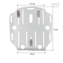 BMW R nineT 1200 Roadster [2014-2023] - Aluminium-Taschenhalter mit verstellbarer Khali-Vorderseite in Hypalon