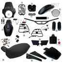 BMW R 1150 R [2000-2006] - PRO Kit mit Rohr-Tankseitenverkleidungen (Mattschwarz)