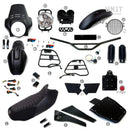 BMW R 1150 R [2000-2006] - PRO Kit mit Rohr-Tankseitenverkleidungen (Mattschwarz)