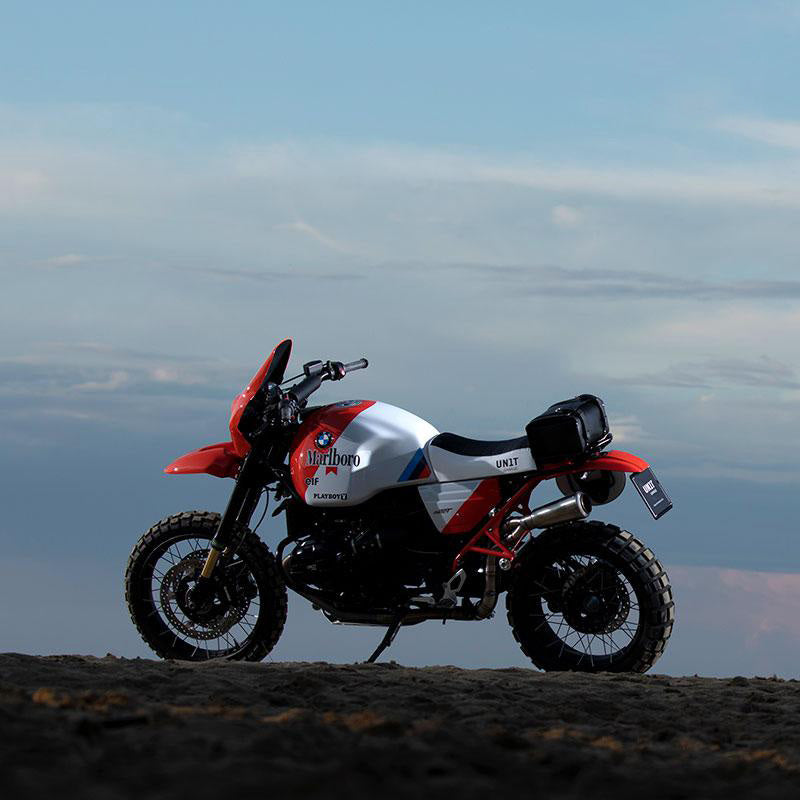 BMW R nineT 1200 Urban G/S (hoher Auspuff) [2017-2023] - Paris Dakar GR86 Panzer