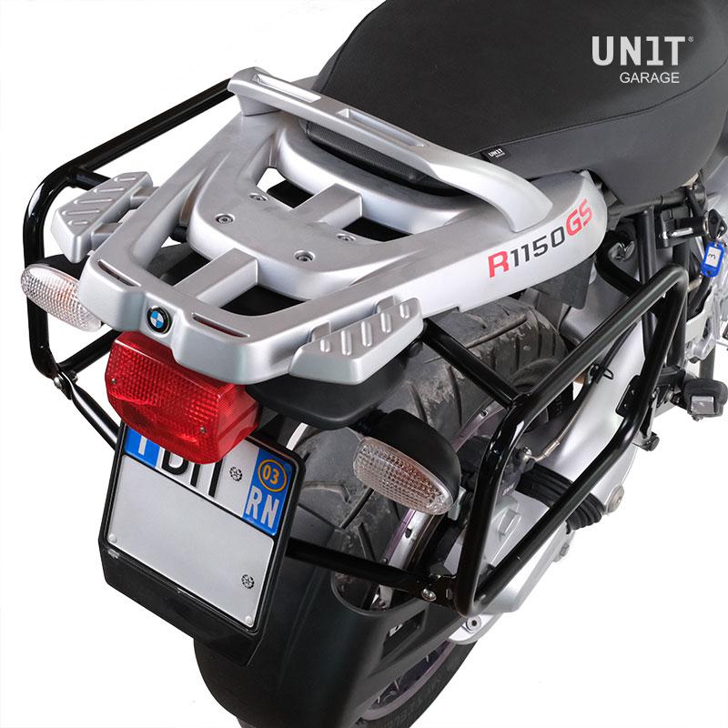 BMW R 850 GS / R 1100 GS / R 1150 GS Adventure [1994-2004] - Paar Cult-Seitentaschen Canvas 40–50L + Paar Aluminiumplatten + Taschenrahmen Alu R850R - R1100R - R1150R, R850GS - R1100GS - R1150GS & ADV